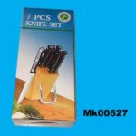 7Pcs Wooden Block Knife Set In Colour Box