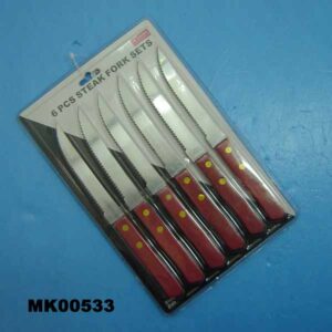 6 Pcs S.S. Kniffe Set Wood Handle