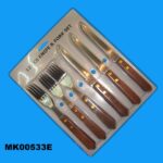 12Pcs Steak Knife & Fork Set Wooden Handle D/B