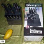 13Pcs Wooden Block Knife Set In Colour Box