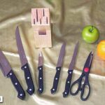 7Pcs Wooden Block Knife Set