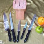 6Pcs Wooden Block Knife Set