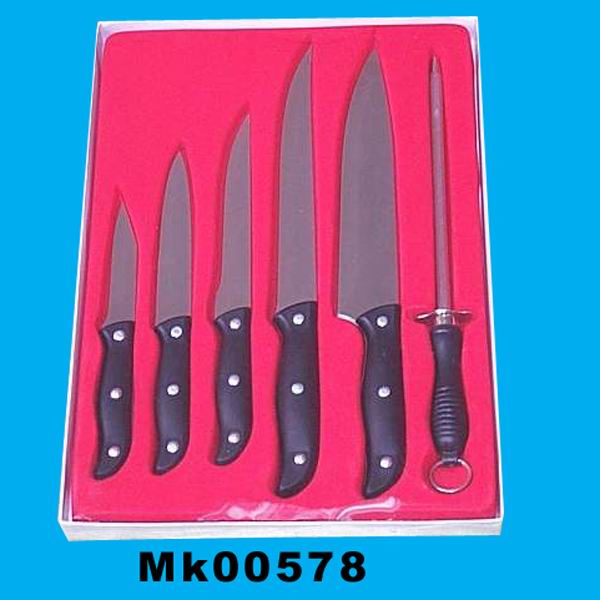 MK00578 6Pcs Knife Set In Window Box