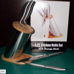 8Pcs Hollow Handle Knife Set W/Block