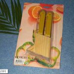 4Pcs Fruit Knife + Wooden Block B/C