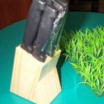 6Pcs Steak Knife + Wooden Block Shrink