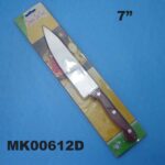 7"Chef Knife W/ Wooden Handle D/B