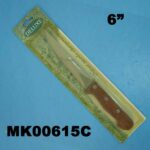 6" Meat Knife W/ Wooden Handle B/C