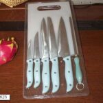 5Pcs Knives + Sharpener + Cutting Board D/B