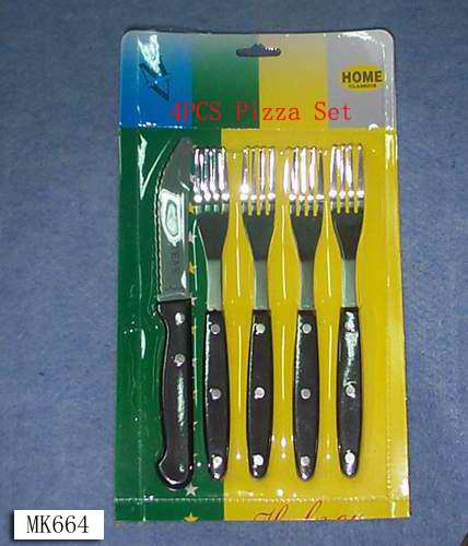 MK00664 Pizza Knife+4Pcs Fork