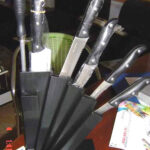 8Pcs Wooden Block Knife Set Chef Knife