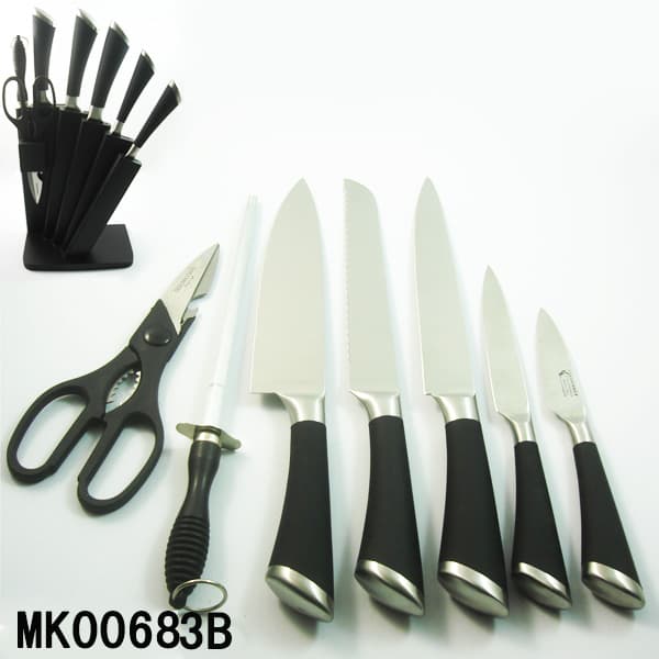 MK00683B 8Pcs Wooden Block Knife Set