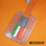 4Pcs Fruit Knife And Plastic Cutter Board Set