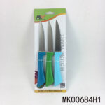 3Pcs Steak Knife W/Injection Pp Handle