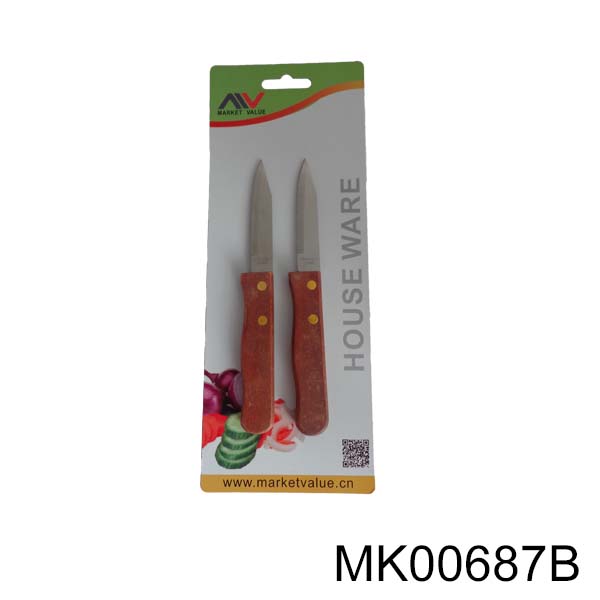 MK00687B 2Pcs Wooden Handle Paring Knife B/C
