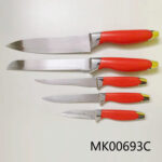 5Pcs S/S  Knife Set Pp Handle Wwith Chrome