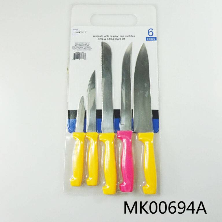 Sets Of 5 Pcs Knife + Plastic Board Set