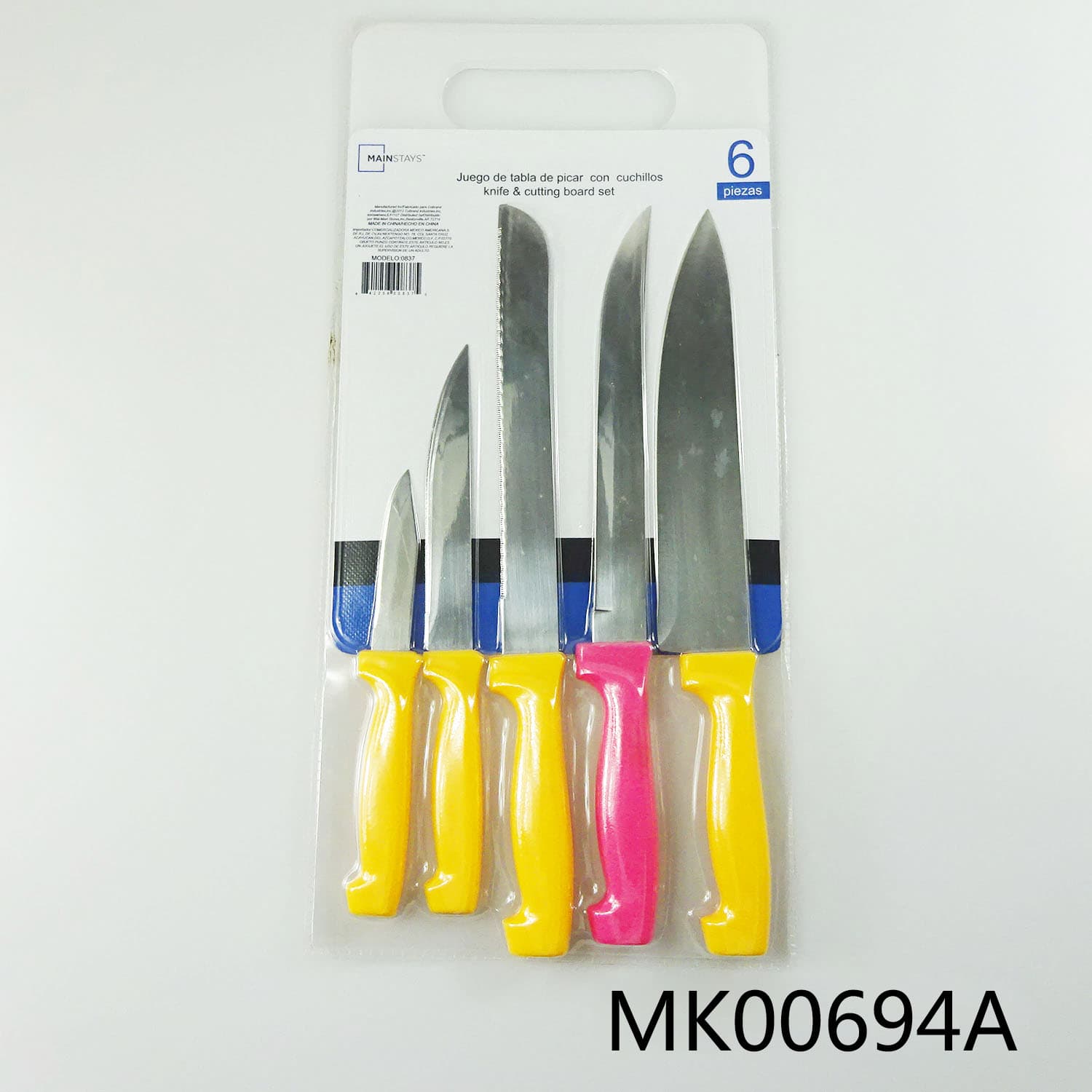 MK00694A Sets Of 5 Pcs Knife + Plastic Board Set