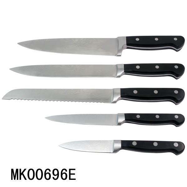 MK00696E Set Of 5 Pom Handle Knife Damask Steel