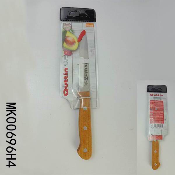 4.5" S/S Utility Knife With Beech Handle In Pvc Bag