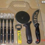 4Pcs Forks + Bottle Opener + Pizza Cutter + Pizza Knife