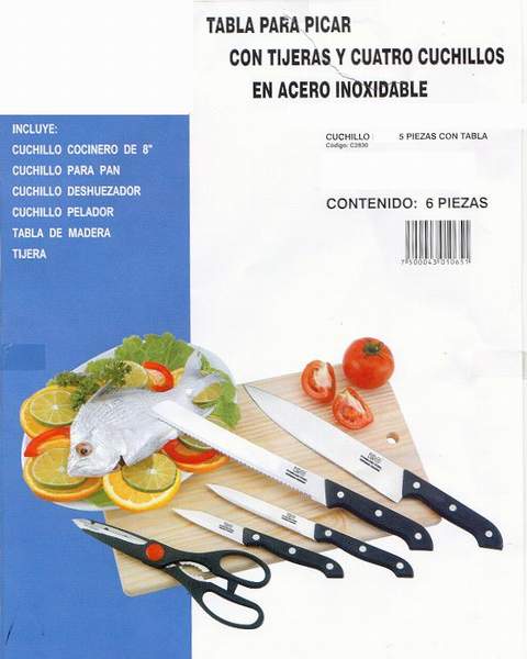 MK00704A 6Pcs Knife Set Shrink Packing