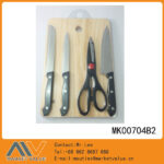 5Pcs Knife Set(Hale Tang) With Wooden Cutting Board