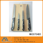 5Pcs Knife Set(Full Tang) With Wooden Cutting Board