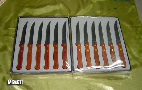 MK00741 6Pcs S.S. Steak Knife Pvc