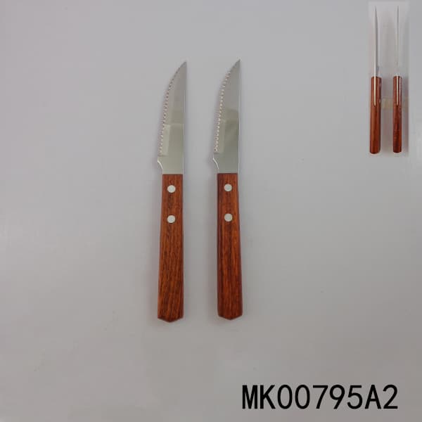 MK00795A2 2Pcs Steak Knife In Wooden Handle