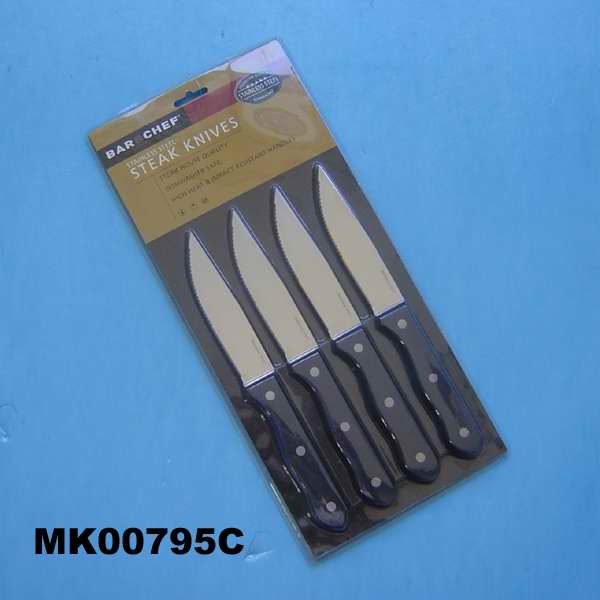 MK00795C 4Pcs Steak Knife Bakelite Handle D/B