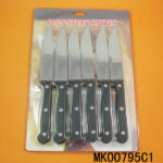 6Pcs Steak Knife Pp Full Tang  D/B