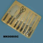 11Pcs Knife Set W/ Cutting Board Shrink Pack
