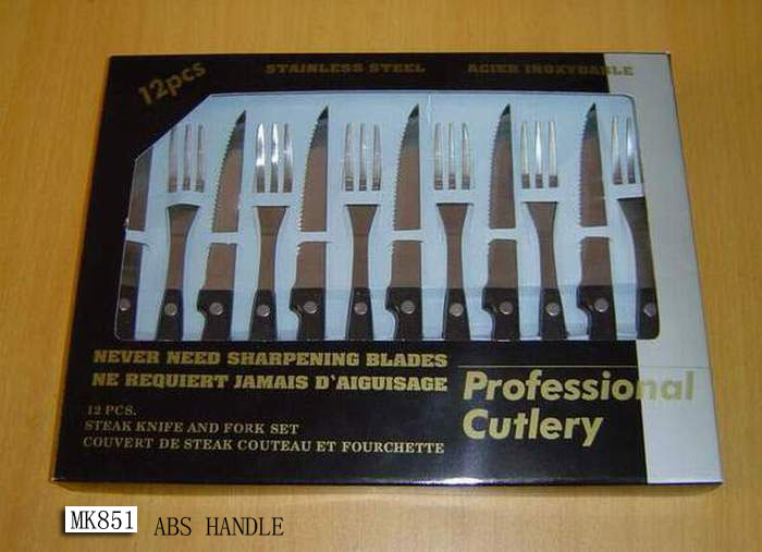 MK00851 12Pcs Steak Knife P.P. Handle