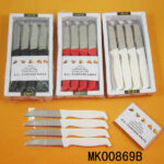 12Pcs Plastic Handle Fruit Knife