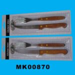 Wooden Handle Knife & Forks B/C