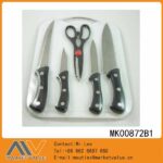 Pcs Kitchen Knife With Black Half Tang Pp Handle