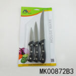 Sets Of 3Pcs S/S Kitchen Knife W/Pp Handle