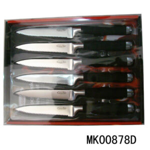 6Pcs Steak Knife Hollow Handle In Box