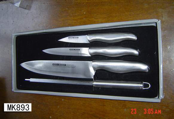 MK00893 3Pcs S/S Thermal Sealing Handle + S/S Sharpener In Box