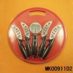 2Pcs Pizza Knife & 2Pcs Fork & Pizza Cutter & Plastic Board