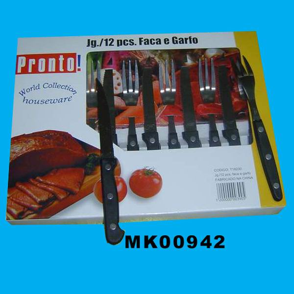 MK00942 12Pcs Knife & Fork Set In Window