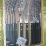 12Pcs Knives & Forks Pom Handlein Wood Box