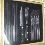 12Pcs Steak Knife & Fork Set In Wooden Box