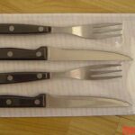 4Pcs Bakelite Handle Steak Knife & Forks B/C