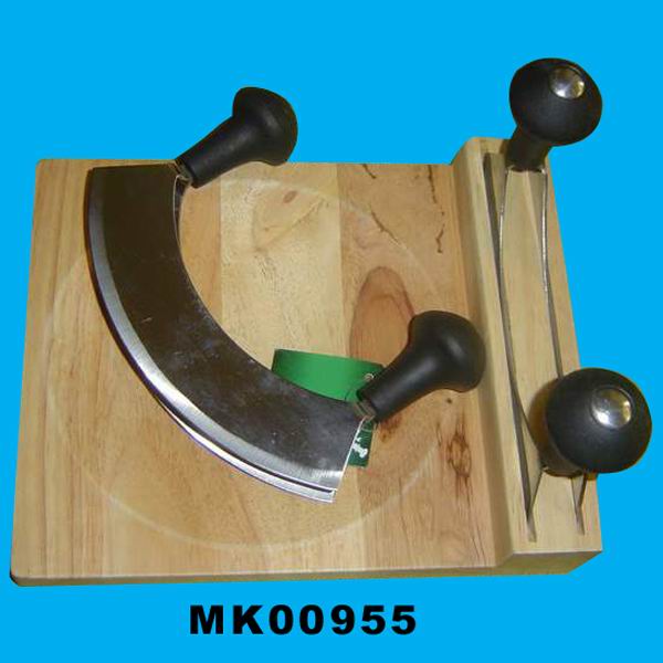 Two Side Cutter W/Rubber Cutting Board