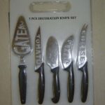 5Pcs Cheese Knife + Plastic Cutting Board D/B
