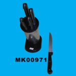 6Pcs Knife Set W/S.S Block