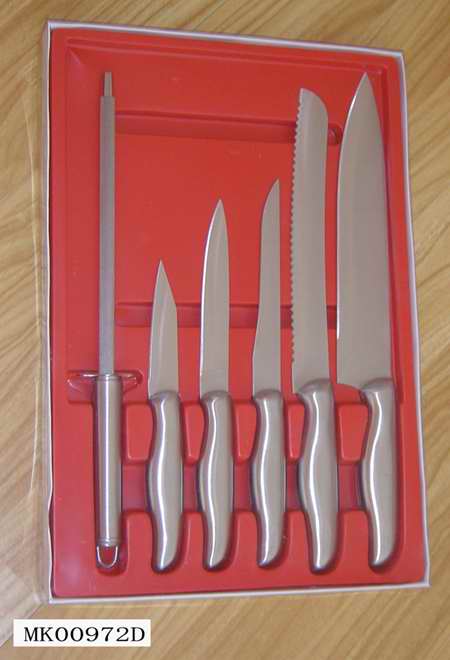 MK00972D 5Pcs S/S Knife & Sharpener