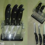 6Pcs Steak Knife + Acrylic Block